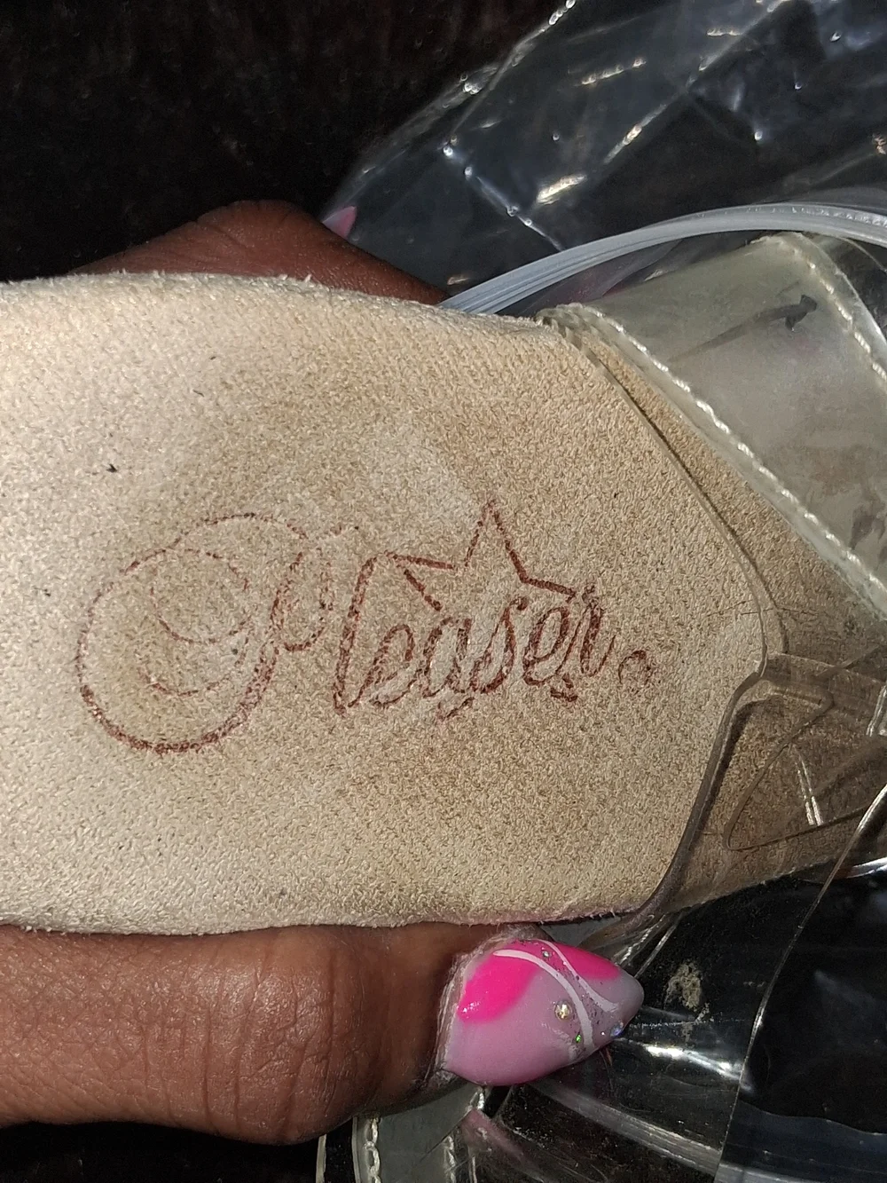 Pleasers Tan/ Bone Color Still stilettos Size 9...